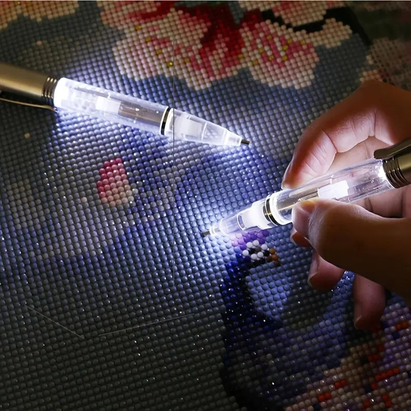 Sewing Art - Lápiz de Diamantes con Luz LED,