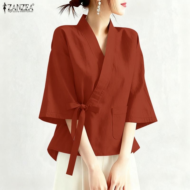 Sewing V - ZANZEA 2026 Blusa de Verano con