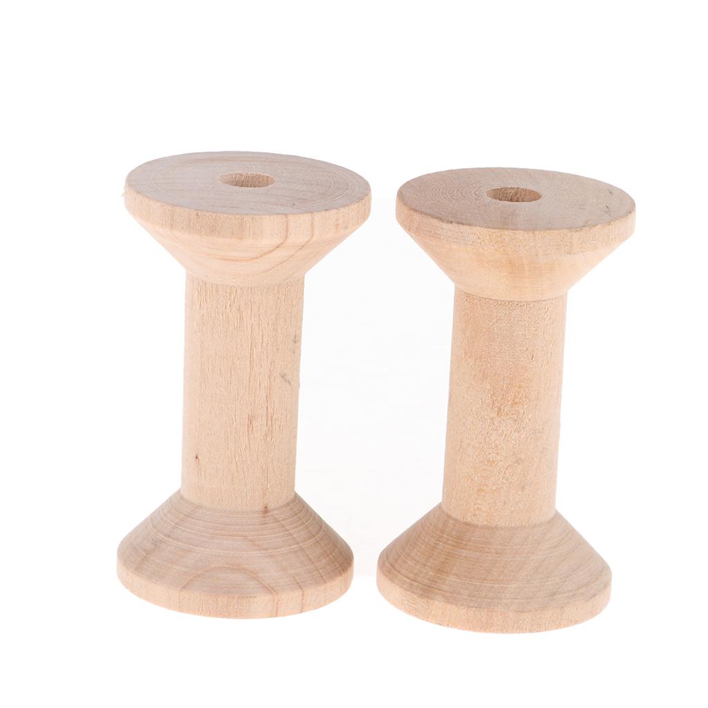 Thread Bobbins Empty - Bobinas de hilo vacías de madera