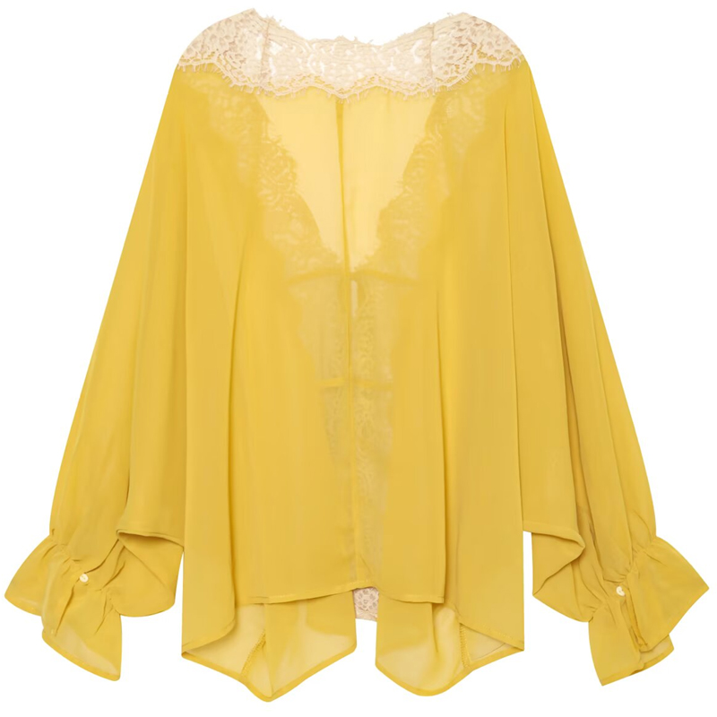 HXAO Ties Blusa de encaje para - Sewing V reseña y precio