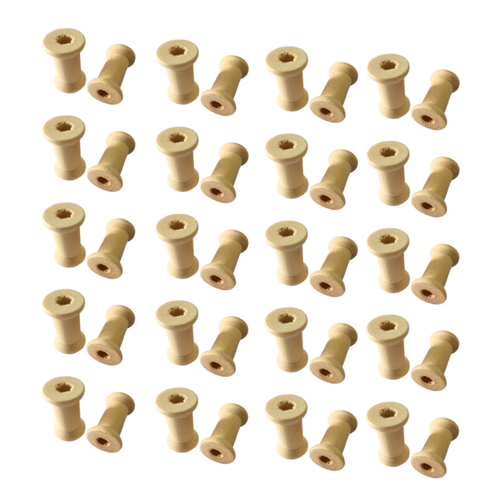60 Bobinas de Madera Natural p - Thread Bobbins Empty reseña y precio