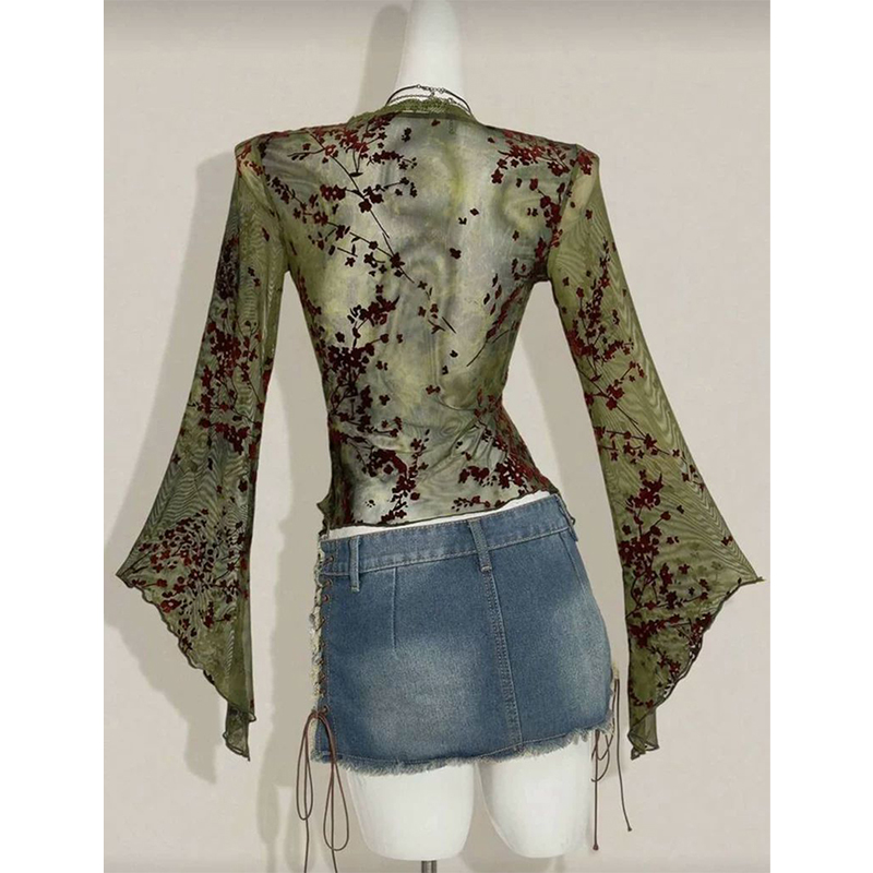 MEXZT Blusas de malla floral v - Sewing V reseña y precio
