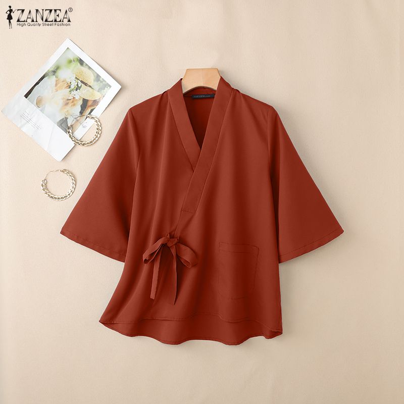 ZANZEA 2026 Blusa de Verano co - Sewing V reseña y precio