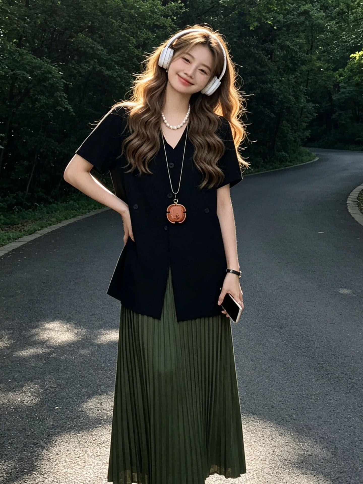 Elegante Conjunto Casual de Tr - Shoulder Pad Set In reseña y precio